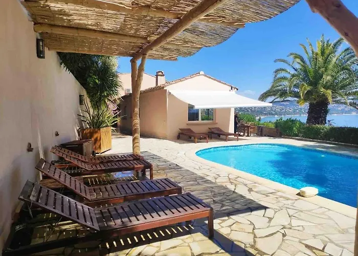 Superb Villa, Incredible Sea View Heated Swim Pool Villa Sainte-Maxime
